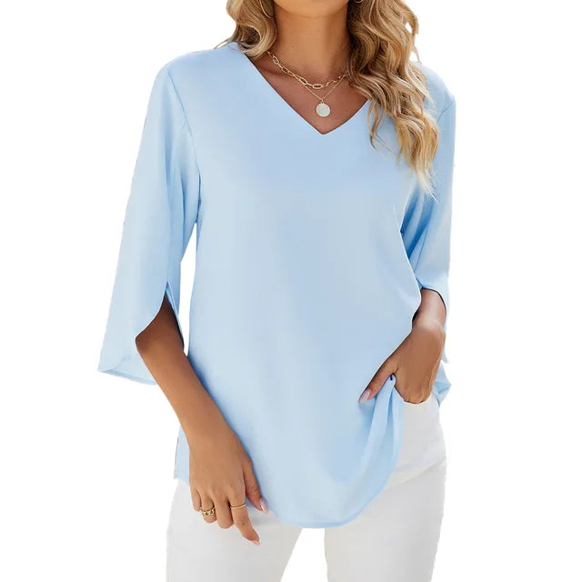 Vicky Blouse with V-Neck - Asvori Melbourne