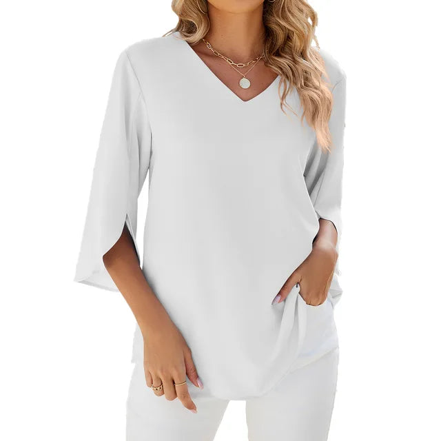 Vicky Blouse with V-Neck - Asvori Melbourne