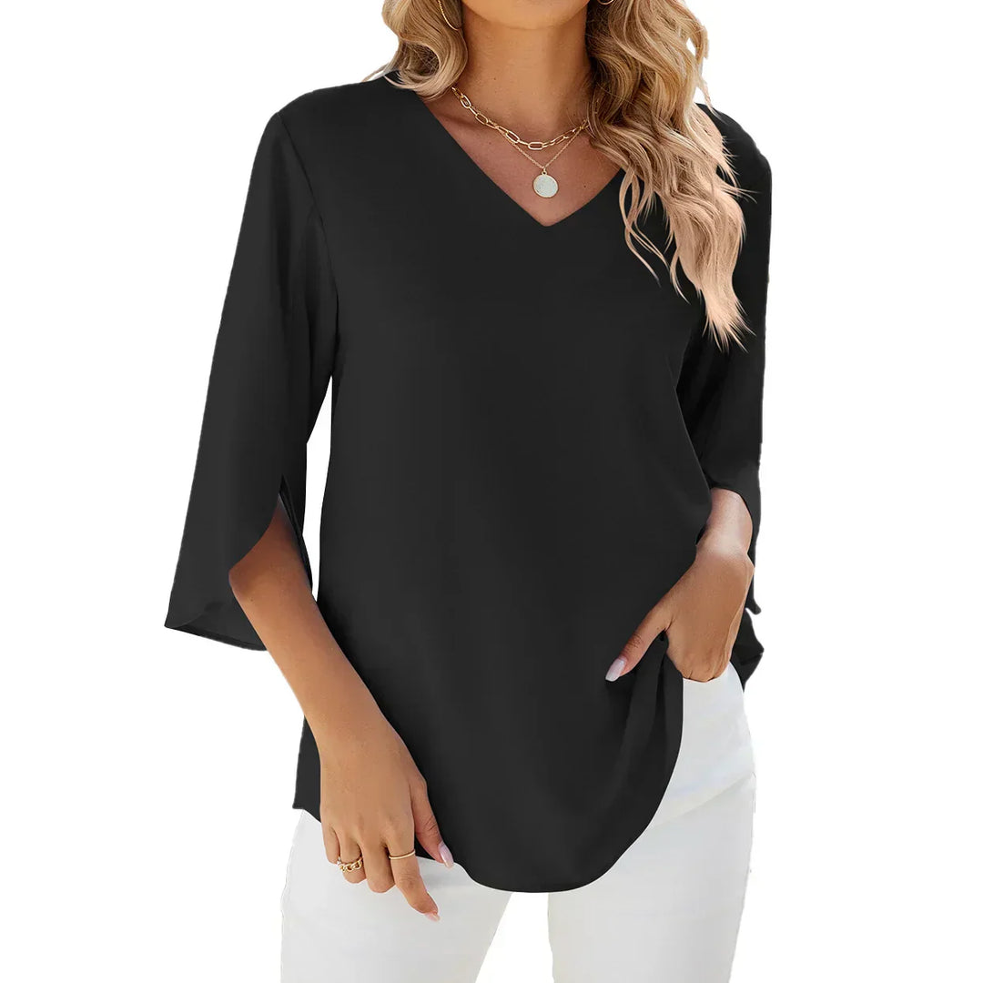 Vicky Blouse with V-Neck - Asvori Melbourne