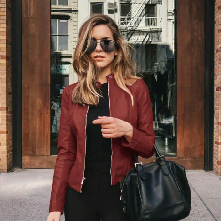 Sophia Italian Leather Jacket - Asvori Melbourne