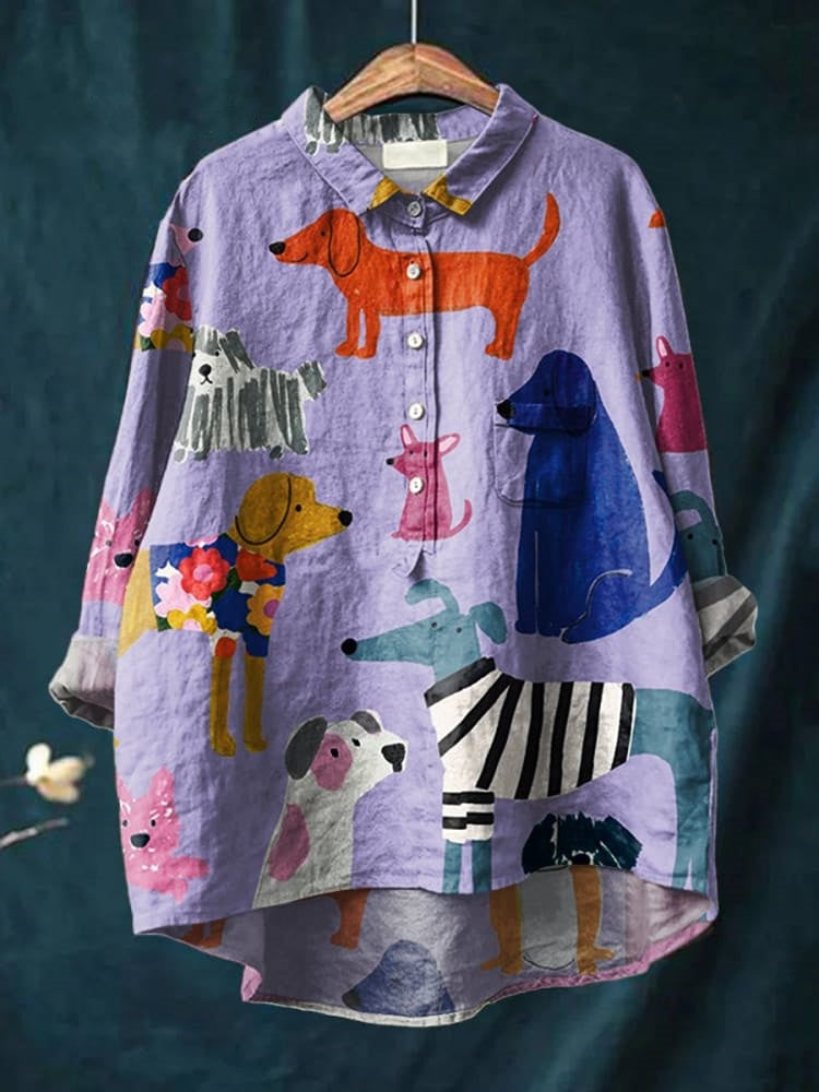 Chloe Dog Art Shirt - Asvori Melbourne
