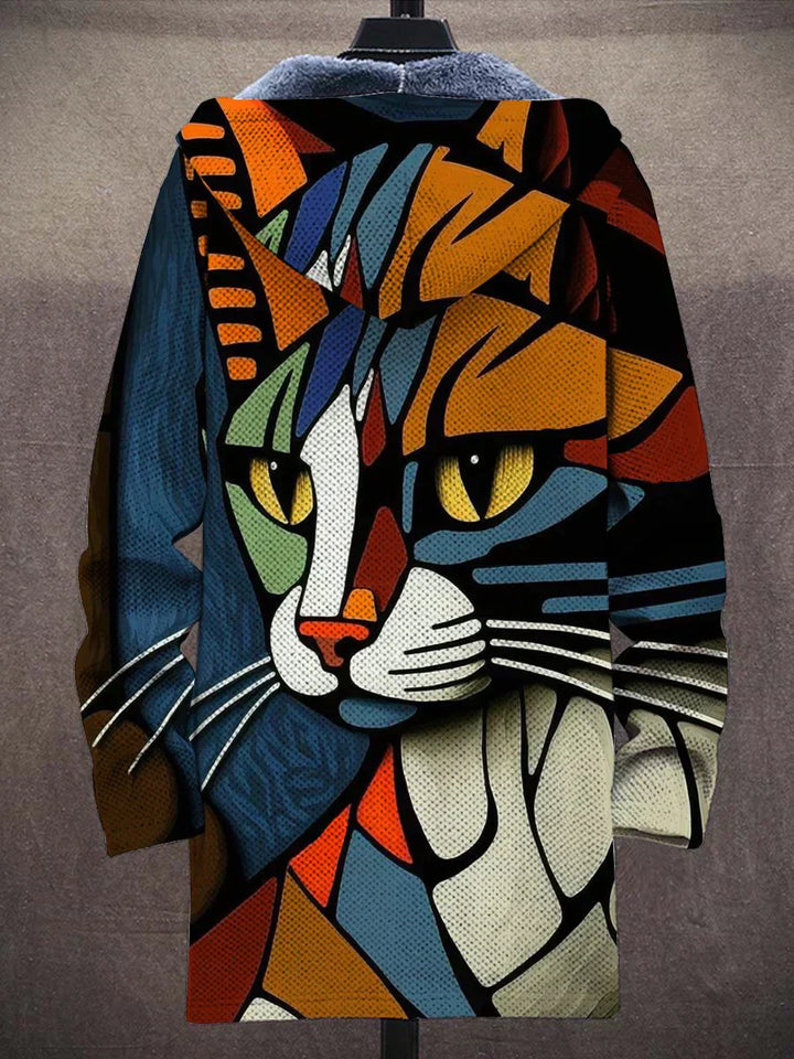 Rhys Hooded Jacket with Artistic Print - Asvori Melbourne