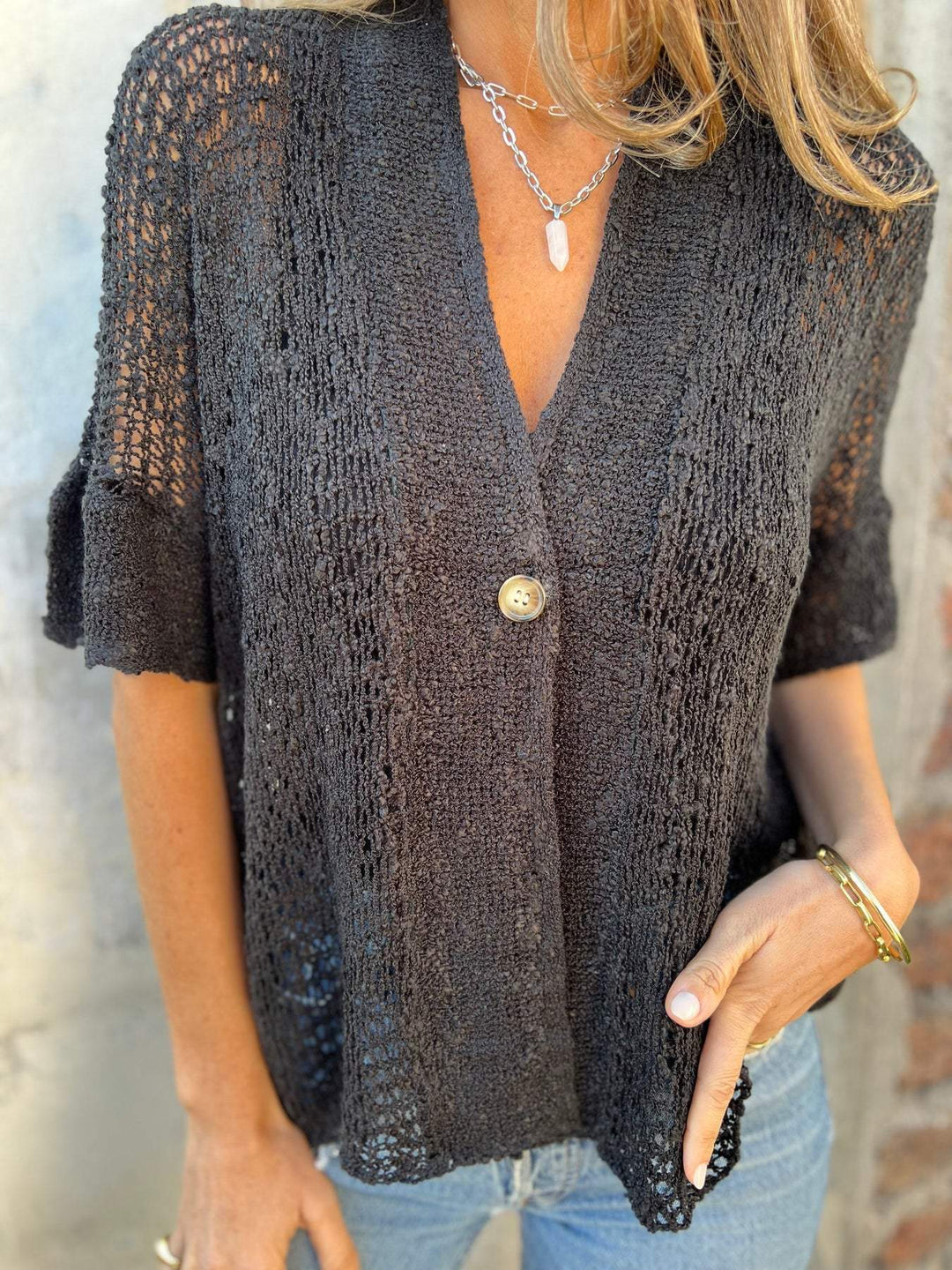 Ivonie Elegant Textured Top - Asvori Melbourne