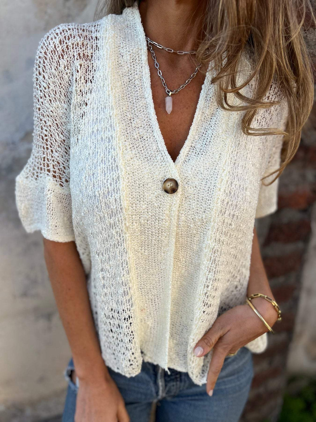 Ivonie Elegant Textured Top - Asvori Melbourne