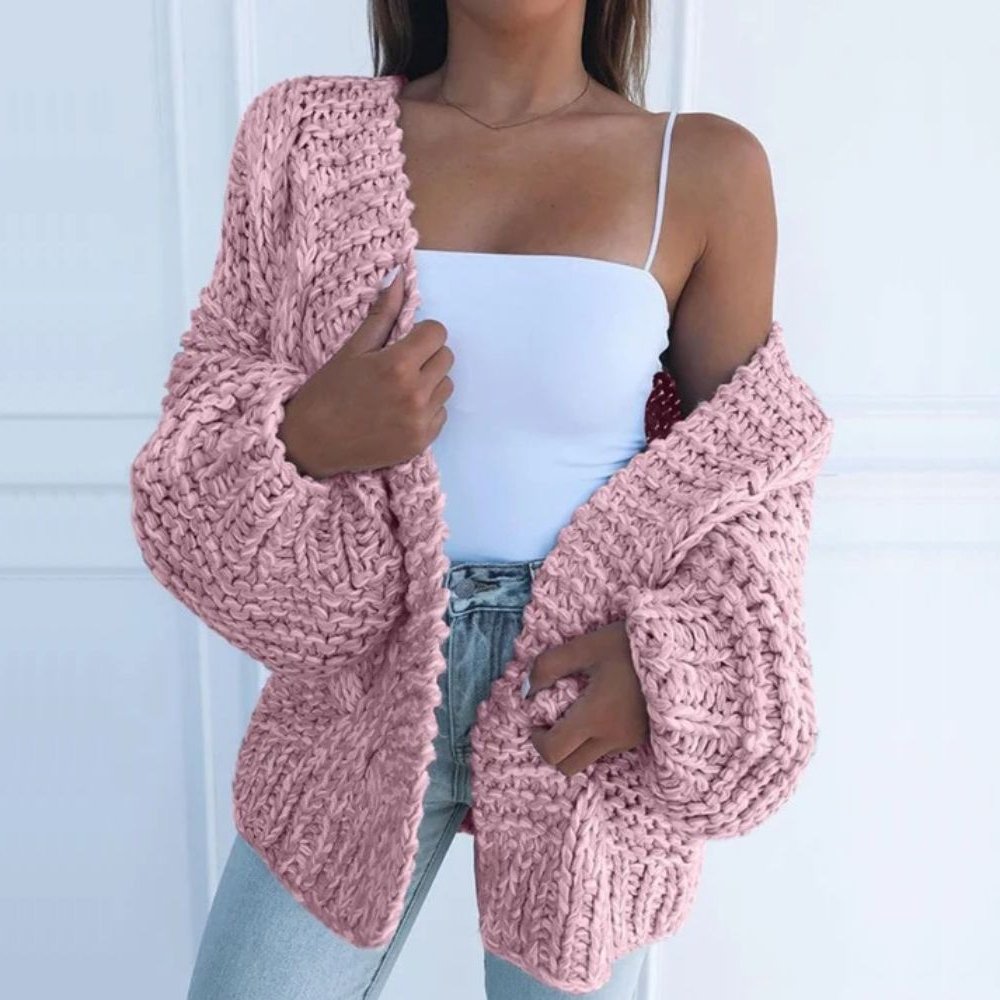 Kaye Chunky Knit Relaxed Cardigan - Asvori Melbourne