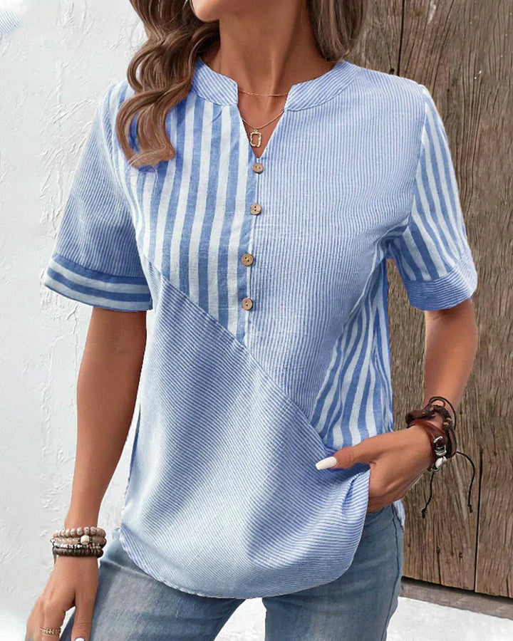 Ava Elegant Striped Blouse - Asvori Melbourne