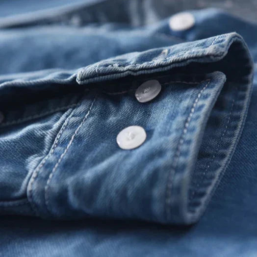 Men's Premium Denim Button Up