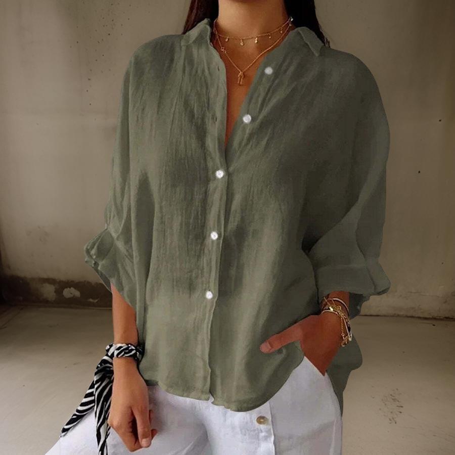 Giulianen Elegant Linen Blouse - Asvori Melbourne