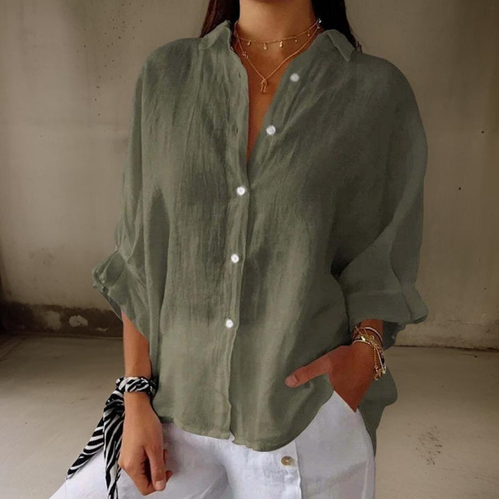 Giulianen Elegant Linen Blouse - Asvori Melbourne