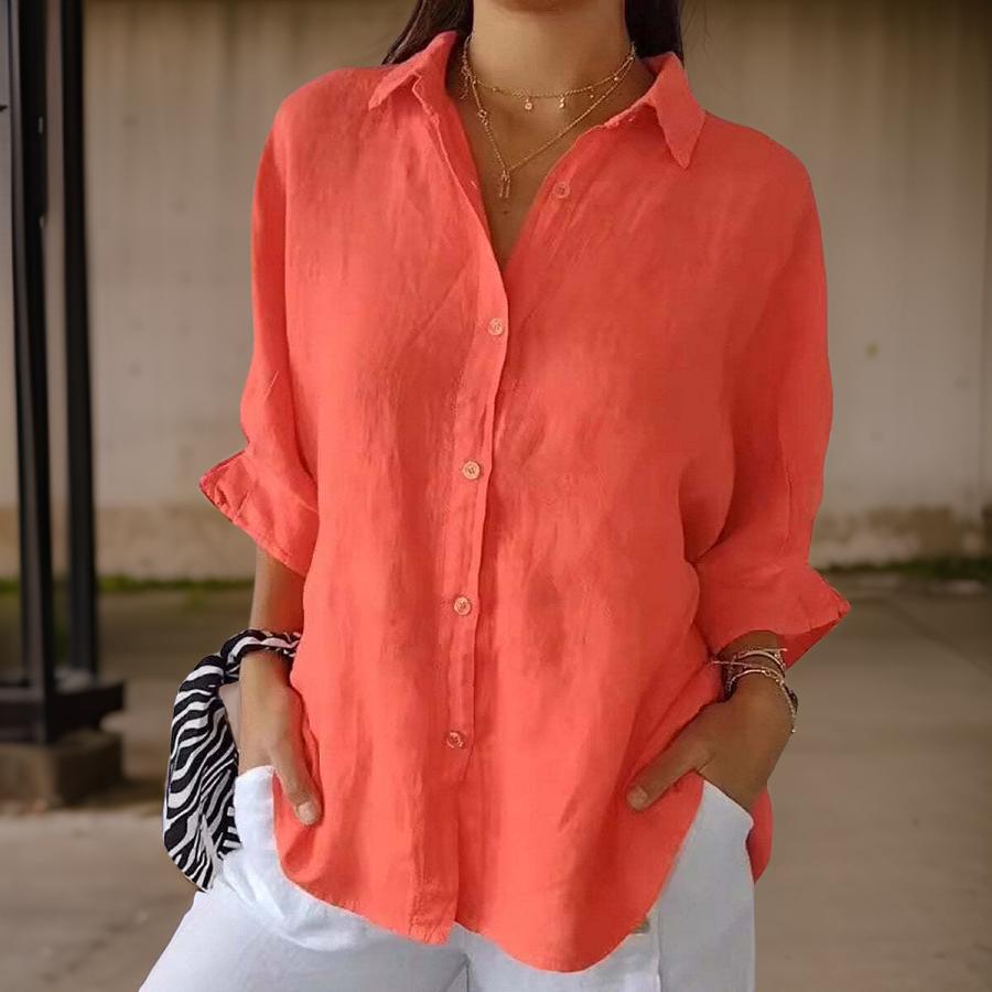 Giulianen Elegant Linen Blouse - Asvori Melbourne
