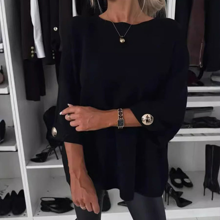 Millie Elegant Button Sleeve Top - Asvori Melbourne