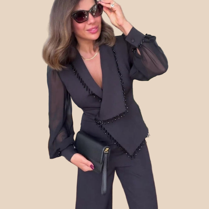 Aveline Asymmetrical Luxe Suit Set