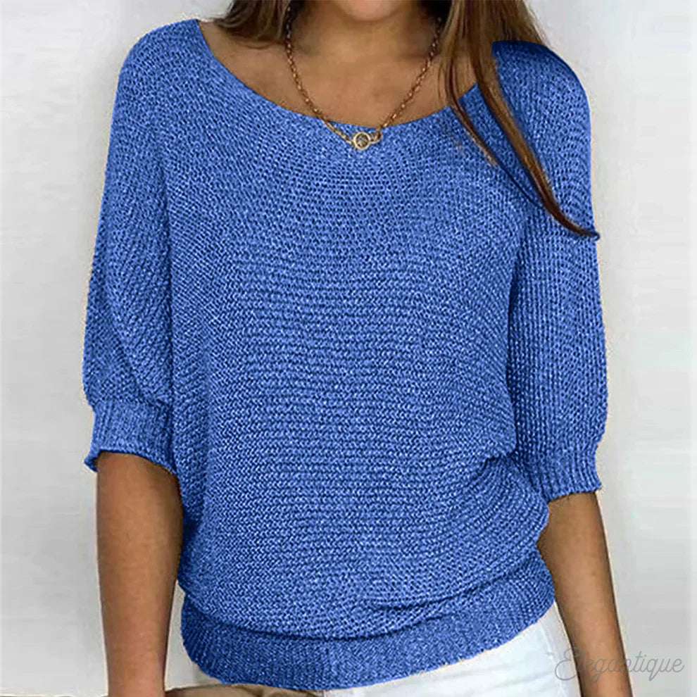 Eunice Relaxed Knit Top - Asvori Melbourne