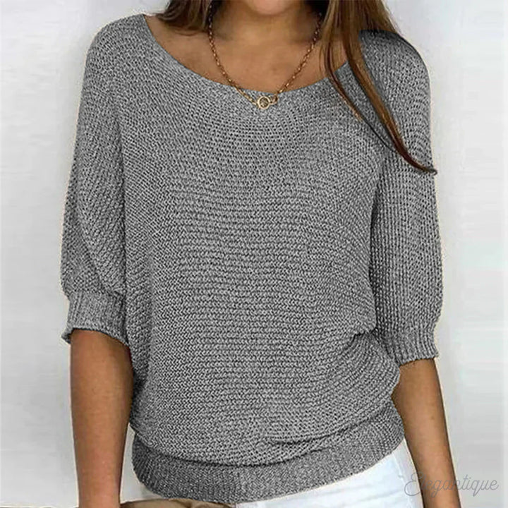 Eunice Relaxed Knit Top - Asvori Melbourne