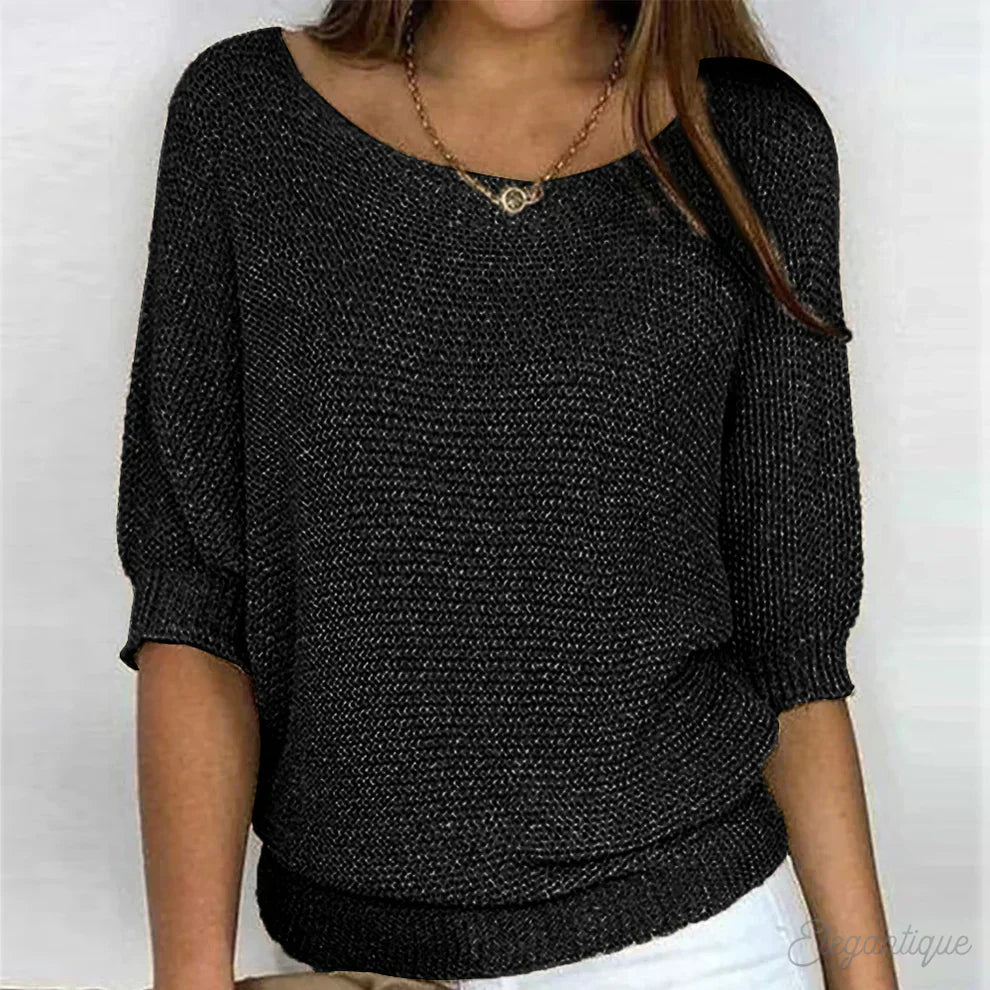 Eunice Relaxed Knit Top - Asvori Melbourne