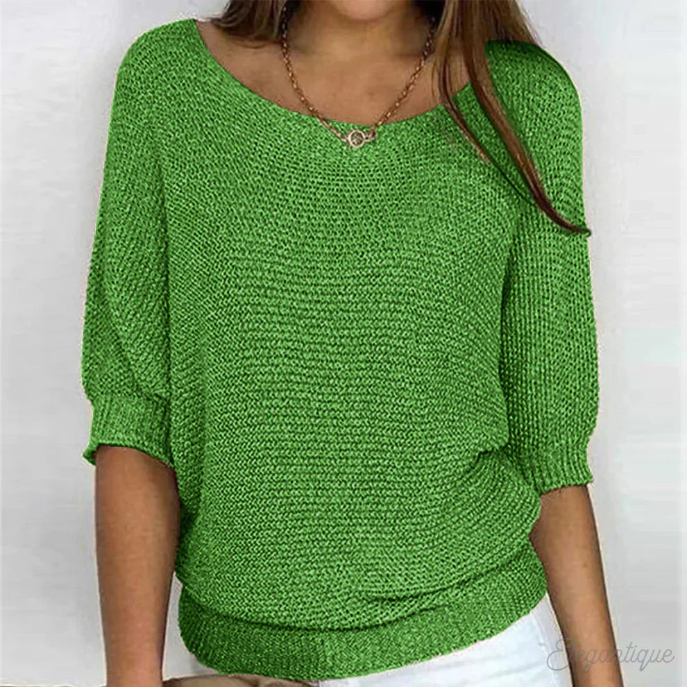 Eunice Relaxed Knit Top - Asvori Melbourne