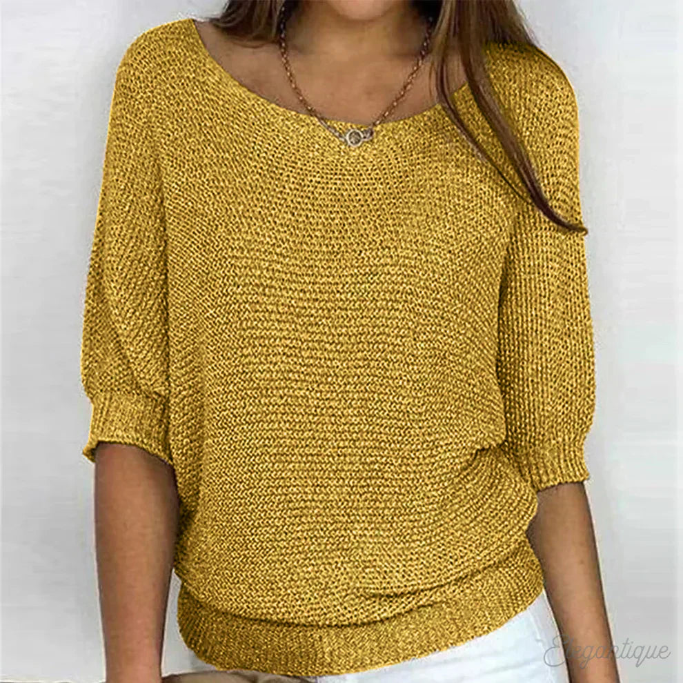Eunice Relaxed Knit Top - Asvori Melbourne