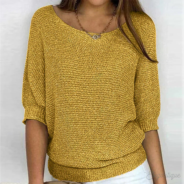 Eunice Relaxed Knit Top - Asvori Melbourne