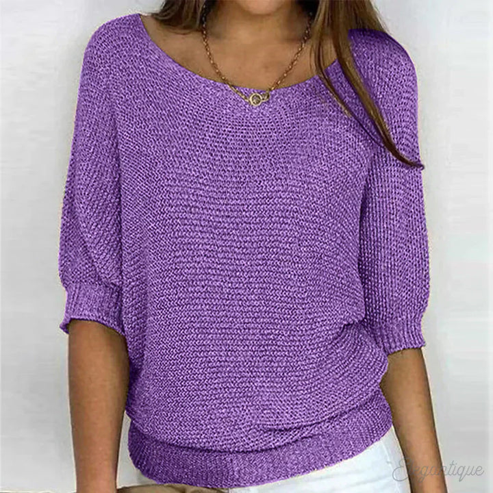 Eunice Relaxed Knit Top - Asvori Melbourne