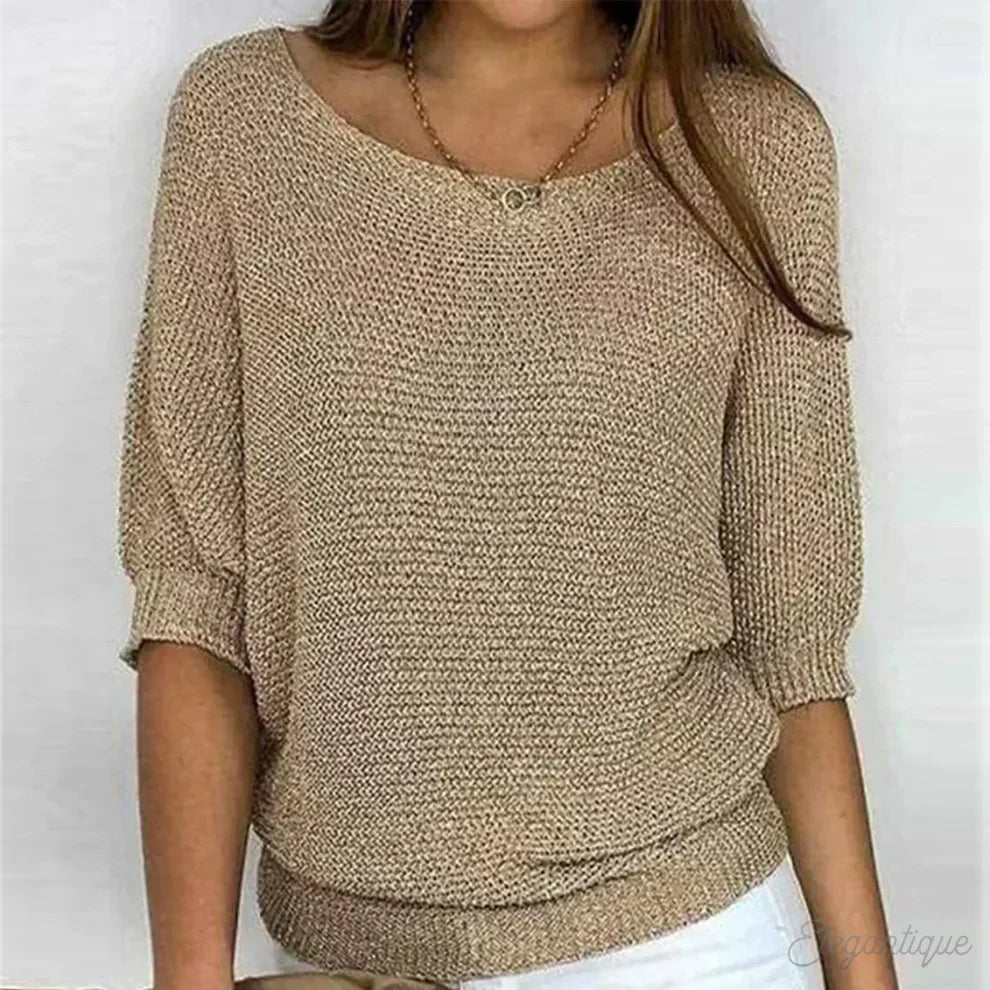 Eunice Relaxed Knit Top - Asvori Melbourne